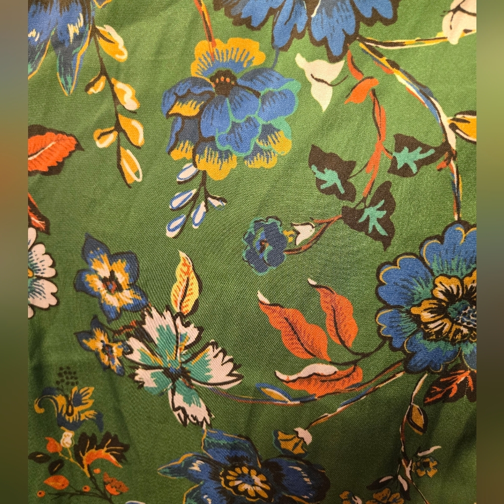 Anthropologie Brielle Relaxed Buttondown Blouse - Green XL - Picture 3 of 4